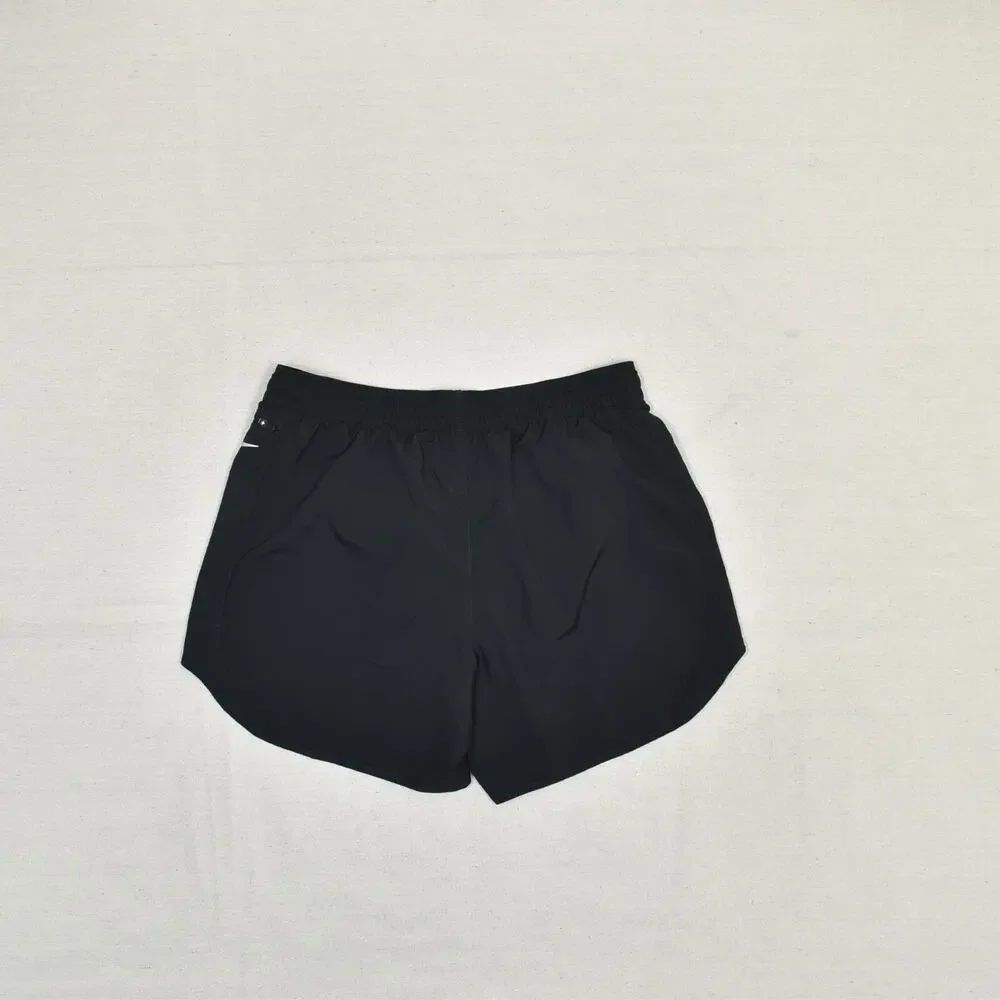 Nike Men's Sweat Shorts Pull On Solid Polyester Black Size M Dri Fit Gym Workout